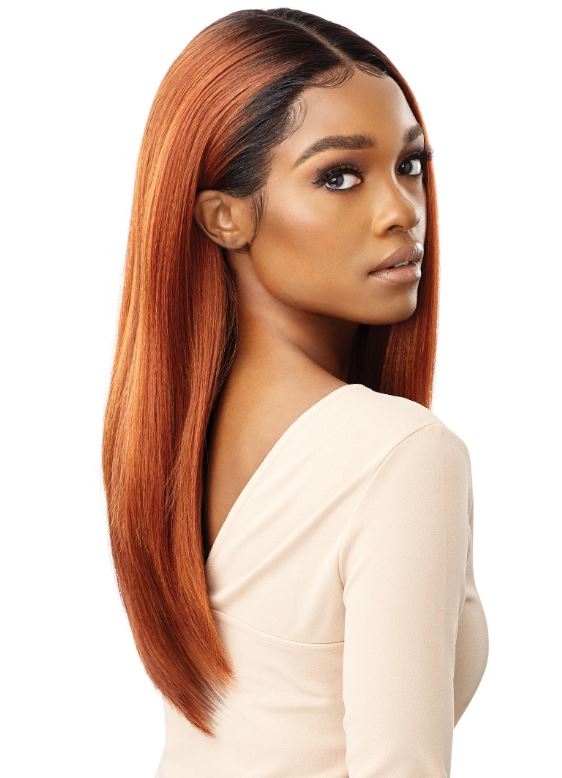 OUTRE LACE FRONT WIG  MELTED SEAMLESS HAIRLINE - LUCIENNE, SIDE COPPER