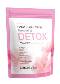 Thumbnail for Detox powder package with pink and white design on a white background