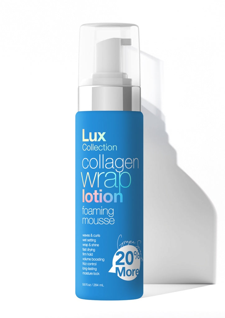 LUX Collection Collagen Wrap Lotion Foaming Mousse (9.6 oz) 
Sareya Beauty Supply Store in Calgary Alberta Canada
LUX Collection Collagen Wrap Lotion Foaming Mousse 9.6 oz

810083128856 LUX Collection Collagen Mousse

Collagen hair mousse for wraps and curls

Frizz control foaming mousse with collagen

Volume-boost hair foam LUX Collection

Wrap lotion mousse Canada / Calgary

LUX Collection hair styling foam Sareya Beauty