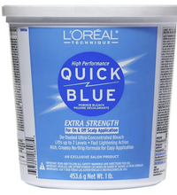 Thumbnail for L'Oreal Technique Quick Blue powder bleach container with blue label