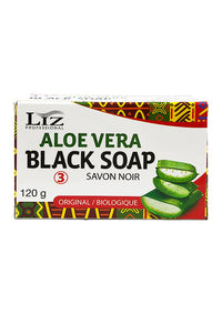 Thumbnail for Liz Aloe Vera Black Soap (120 g), Sareya Beauty Supply store in Calgary Alberta Canada