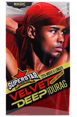 MAGIC BM Velvet DuRag- Red