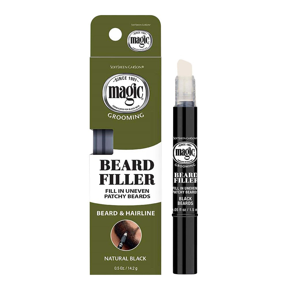 MAGIC Beard Filler Pen Natural Black (1.5ml), beard care, sareya beauty supply store in calgary