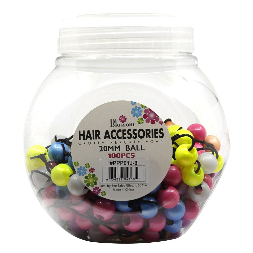 MAGIC COLLECTION 20 mm Ball Ponytailers 100pcs in Jar sareya beauty supply store in calgary 