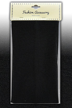Black fabric swatch with 'Fashion Accessory' label on a gray background