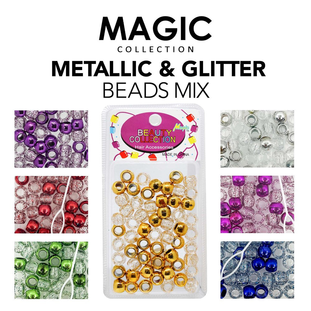 MAGIC COLLECTION Metallic & Glitter Beads Mix
Sareya Beauty Supply Store in Calgary Alberta Canada