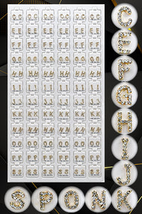 Thumbnail for MAGIC GOLD COLLECTION Stone Gold Earring - Alphabet ( Pair)