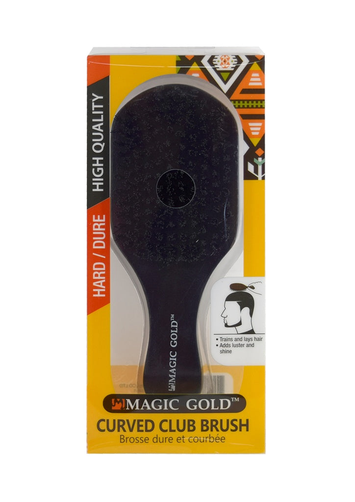 Magic Gold curved club brush packaging on a white background