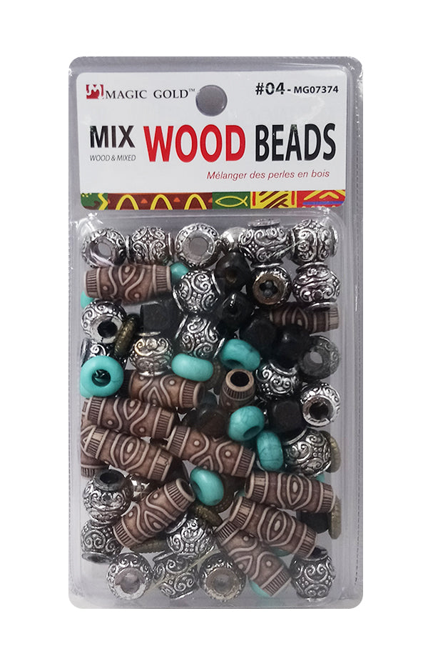 MAGIC GOLD Mix Wood Beads