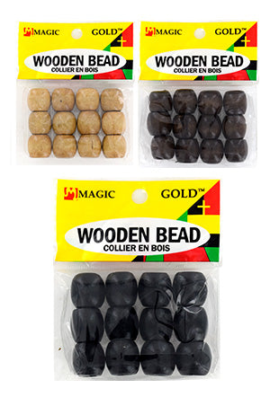 MAGIC GOLD Wooden Bead Black - Large