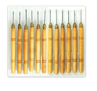 Thumbnail for MAGIC GOLD Wooden Extension Crochet Needle, Sareya Beauty Supply Store in Calgary, loc needle, barber shop 