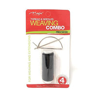 Thumbnail for Packaging of a weaving combo set which includes needles and thread, labeled as black color though the thread appears to be dark blue.