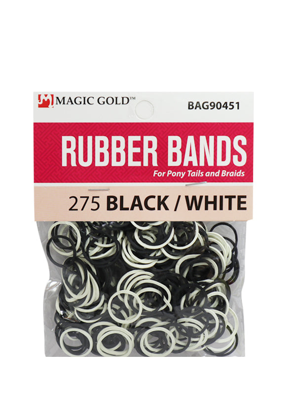 MAGIC GOLD Rubber Bands 275 -Black/White