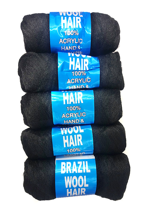 MAGIC BM Brazil Wool Hair Braiding Yarn- PK- black