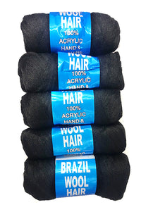 Thumbnail for MAGIC BM Brazil Wool Hair Braiding Yarn- PK- black