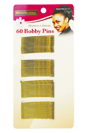 Magic Gold 60 Bobby Pins #0117 Gold