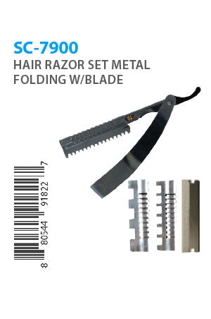 DORCO HAIR RAZOR SET METAL FOLDING WITH BLADE