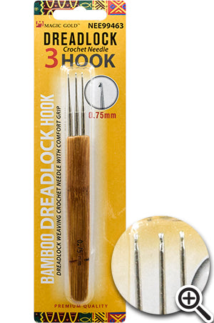 MAGIC GOLD DREADLOCK CROCHET NEEDLE 3 HOOK # 99463