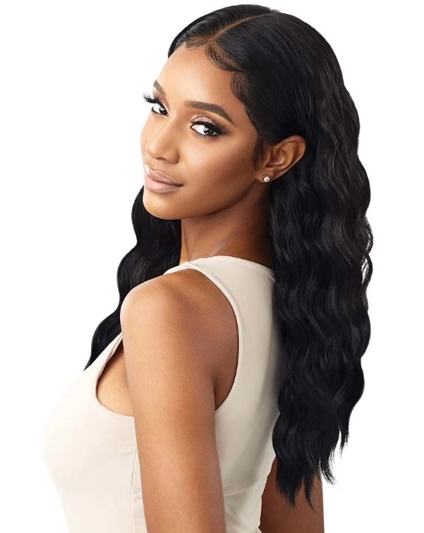 OUTRE LACE FRONT WIG  MELTED SEAMLESS HAIRLINE - MIKAELLA, SIDE BLACK