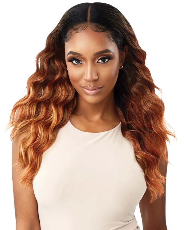 OUTRE LACE FRONT WIG  MELTED SEAMLESS HAIRLINE - MIKAELLA, FRONT OMBRE