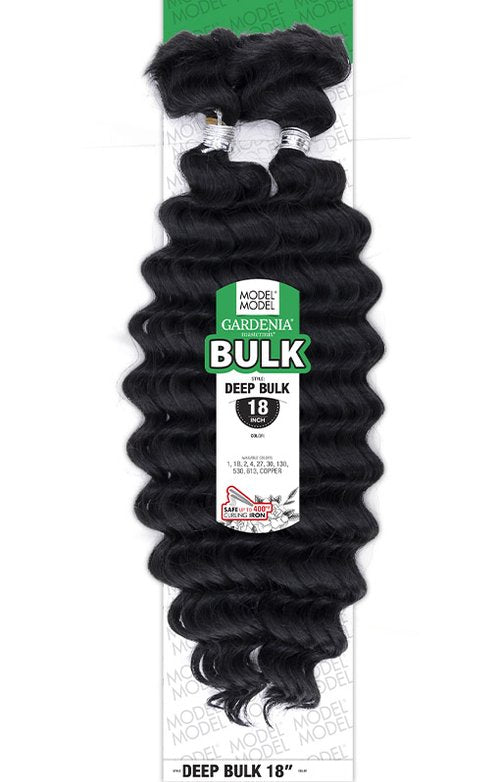 Packaged hair extensions with 'Gardenia' branding on a white background