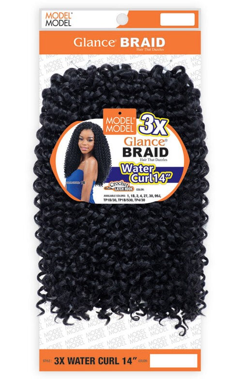 MODEL MODEL CROCHET GLANCE BRAID 3X WATER CURL 14"