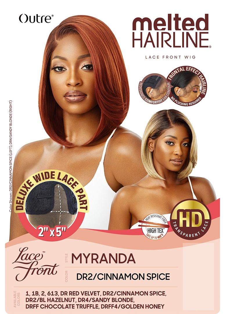 OUTRE SYNTHETIC DELUXE LACEFRONT MELTED HAIRLINE WIG - MYRANDA, LABEL