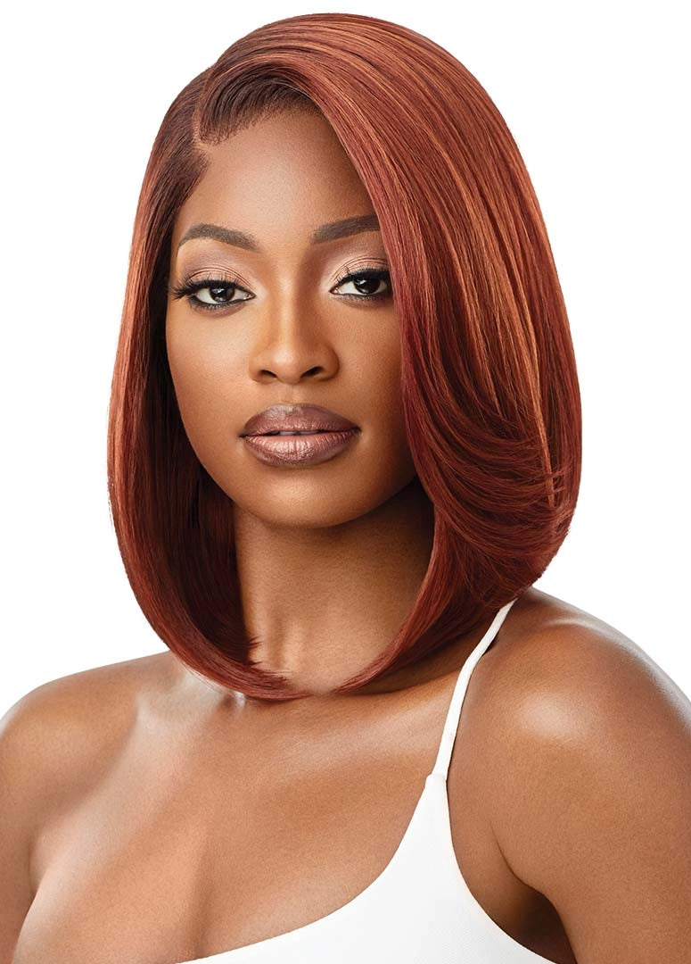 OUTRE SYNTHETIC DELUXE LACEFRONT MELTED HAIRLINE WIG - MYRANDA, SIDE COPPER