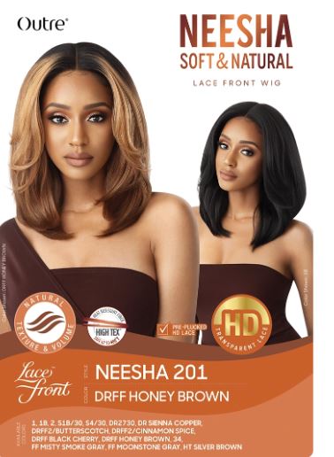 OUTRE LACEFRONT NEESHA SOFT & NATURAL WIG  NEESHA 201, BOX