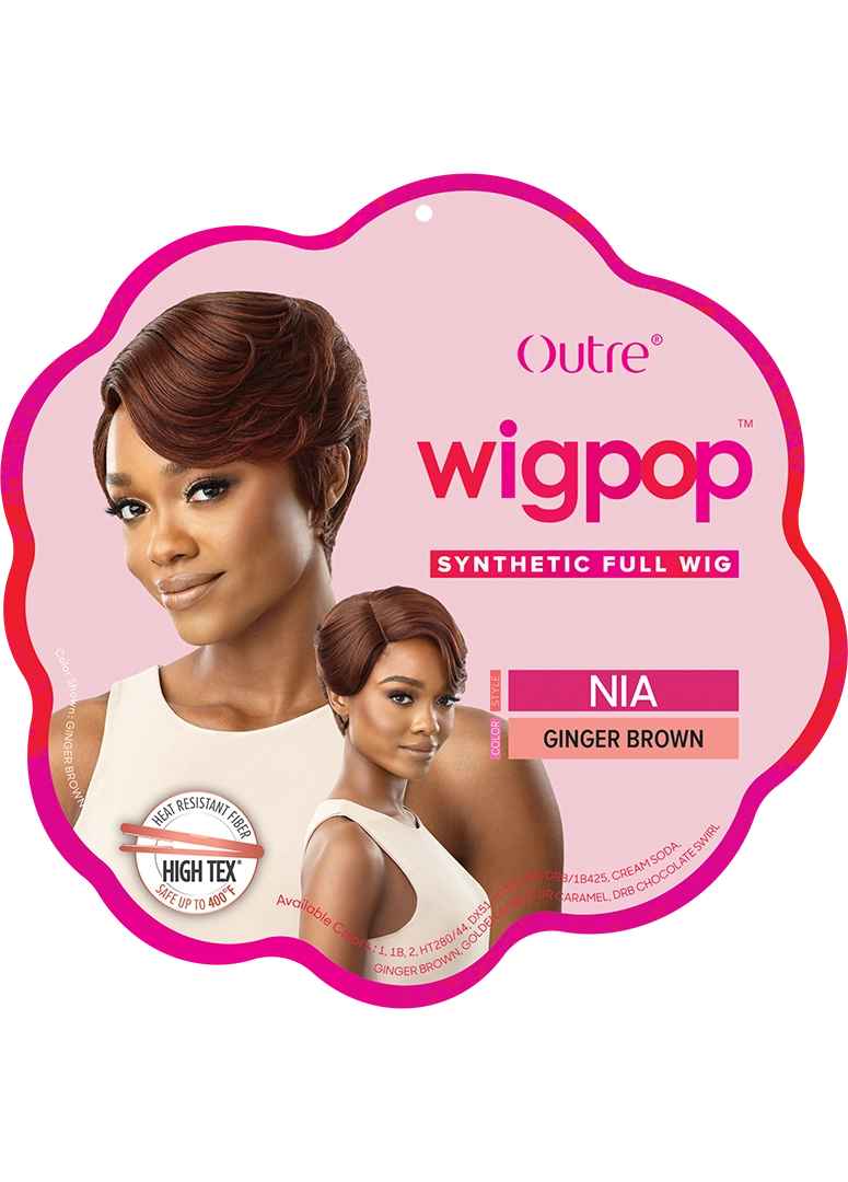 OUTRE FULL  SYNTHETIC WIG WIGPOP - NIA, BOX LABEL