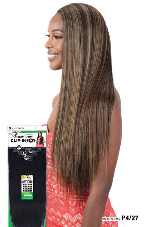 SHAKE N GO ORGANIQUE MASTER MIX  KINKY STRAIGHT CLIP-IN (9 PCS) 24"