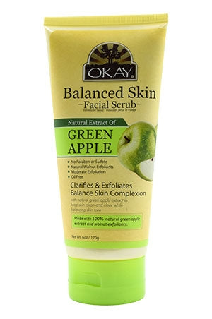 OKAY African Facial Scrub Green Apple ( 6oz)