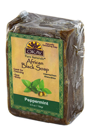 Okay African Black Soap Peppermint(5.5oz)