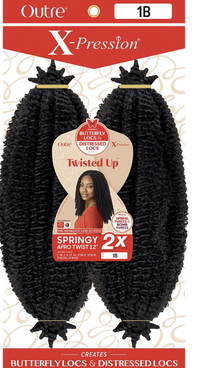 Thumbnail for Outre X-Pression hair extensions packaging with a woman's face on the label.