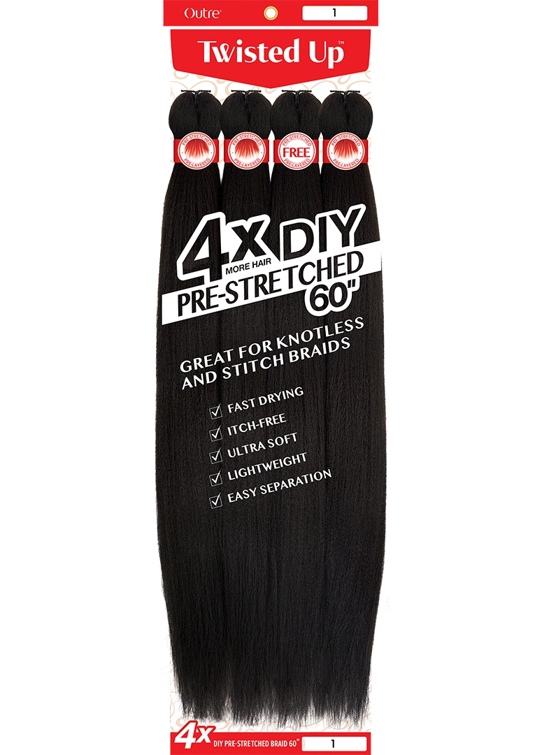 OUTRE 4X X-Pression Twisted Up DIY Pre-Stretched Braid 40" Beauty-Supply-Store-in-Calgary, Best-Beauty-Supply-Store Near Me, Ethnic-Beauty-Supply-Store-Calgary, Hair-Extensions-Calgary, Human-Hair-Wigs-Calgary-wigs-store-in-Calgary- Braiding-Hair-Calgary, Hair and Beauty-Products-Calgary, Hair-Accessories-Store-Calgary, Outre-Braids