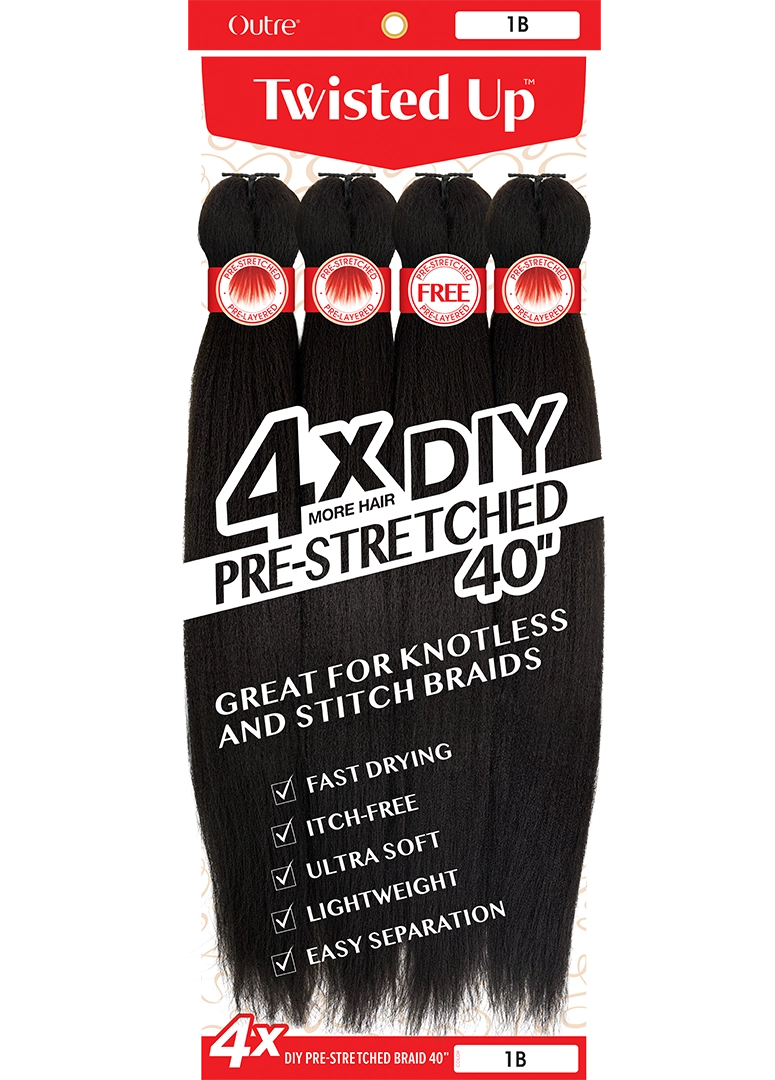 OUTRE 4X X-Pression Twisted Up DIY Pre-Stretched Braid 40" Beauty-Supply-Store-in-Calgary, Best-Beauty-Supply-Store Near Me, Ethnic-Beauty-Supply-Store-Calgary, Hair-Extensions-Calgary, Human-Hair-Wigs-Calgary-wigs-store-in-Calgary- Braiding-Hair-Calgary, Hair and Beauty-Products-Calgary, Hair-Accessories-Store-Calgary, Outre-Braids