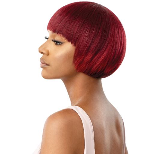 OUTRE FULL SYNTHETIC WIG WIGPOP -HONEY, SIDE VIEW RED