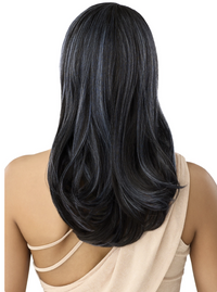 Thumbnail for Long black wig on a white background