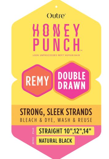 OUTRE Honey Punch 100% Unprocessed Remy Human Hair - Straight 18"20"22" Sareya beauty Supply Store In Calgary Alberta Canada