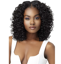 Thumbnail for A woman with short, voluminous, tightly curled black hair wearing a white sleeveless top, shown from the chest up against a plain white background.