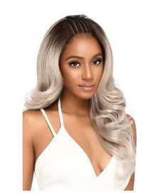 Thumbnail for OUTRE LACE FRONT WIG  PERFECT HAIR LINE SYNTHETIC  13X6 - GENEVA, FRONT VIEW PLATINUM, Sareya Beauty supply store in calgary 