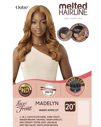 Thumbnail for Melted Hairline lace front wig packaging with a model wearing the wig.