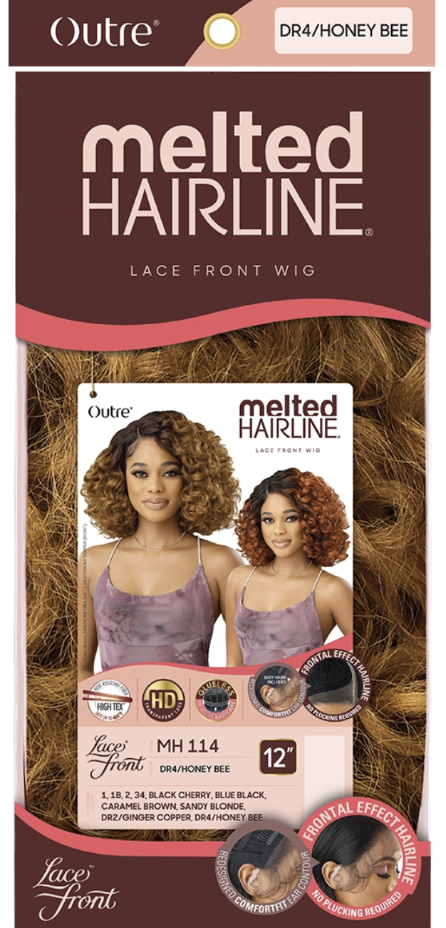 Outre Melted Hairline lace front wig packaging with product details.