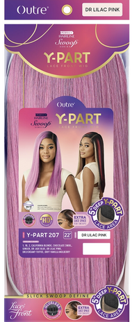 Thumbnail for Outre Y-Part hair extensions packaging with two women and product details on a purple background