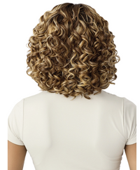 Thumbnail for Curly brown wig on a white background