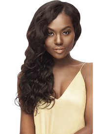 Thumbnail for A woman with long, dark brown, wavy hair wearing a pale yellow spaghetti-strap top, shown from the chest up against a plain white background.