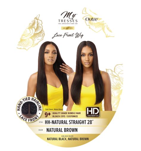 OUTRE  My Tresses Black Label 100%  Unprocessed Human Hair Lace Front Wig 28" - Natural Staight Sareya Beauty Supply Store in Calgary Alberta Canada