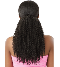 Thumbnail for Person with long, curly hair styled in a ponytail on a white background