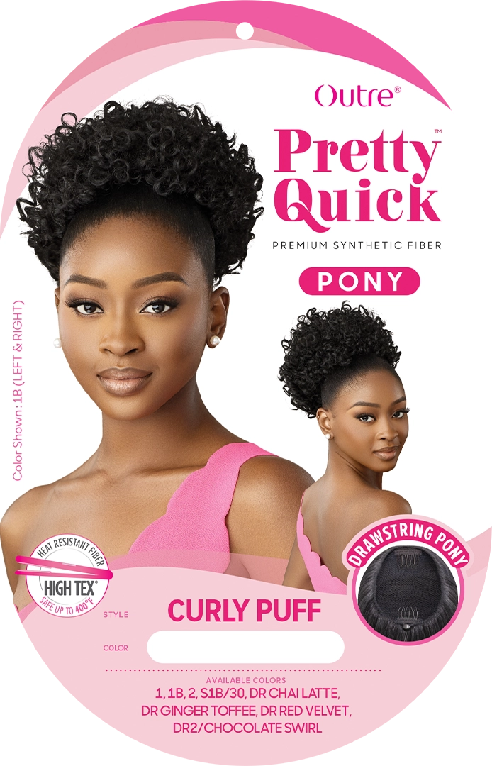 OUTRE Pretty Quick Drawstring Ponytail- Curly Puff Sareya Beauty Supply Store in Calgary Alberta Canada