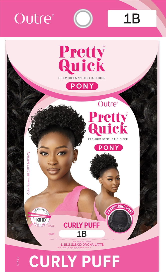 OUTRE Pretty Quick Drawstring Ponytail- Curly Puff Sareya Beauty Supply Store in Calgary Alberta Canada